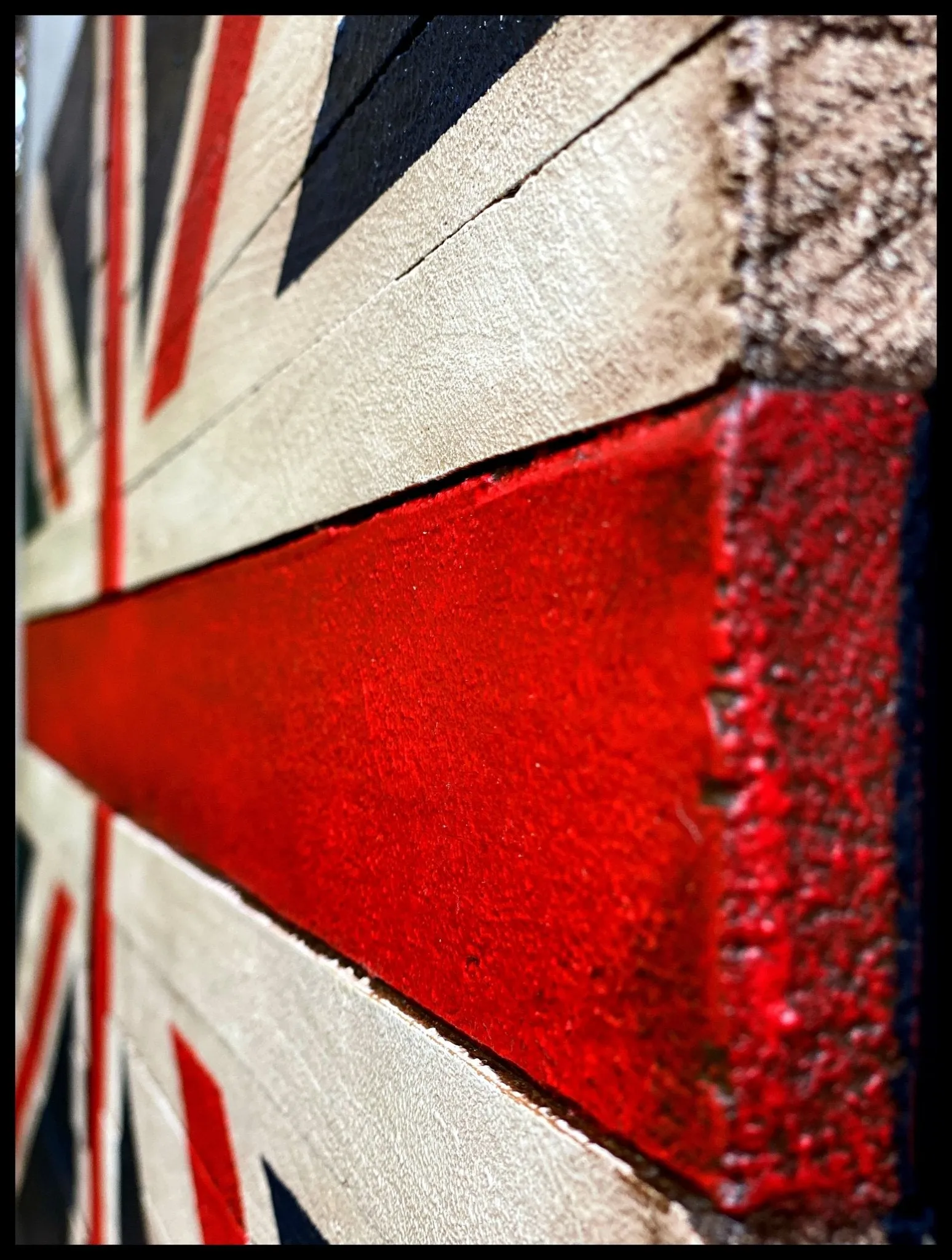 Oversized British Flag - Rustic Wood