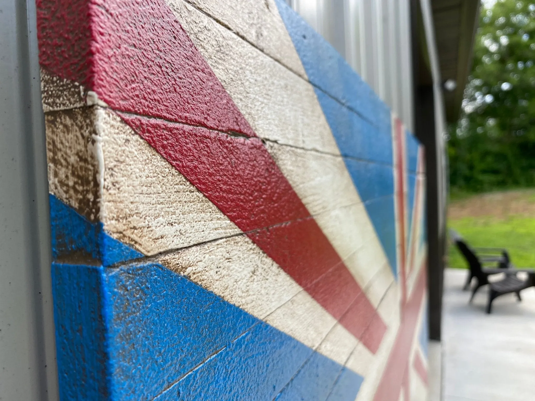 Oversized British Flag - Rustic Wood