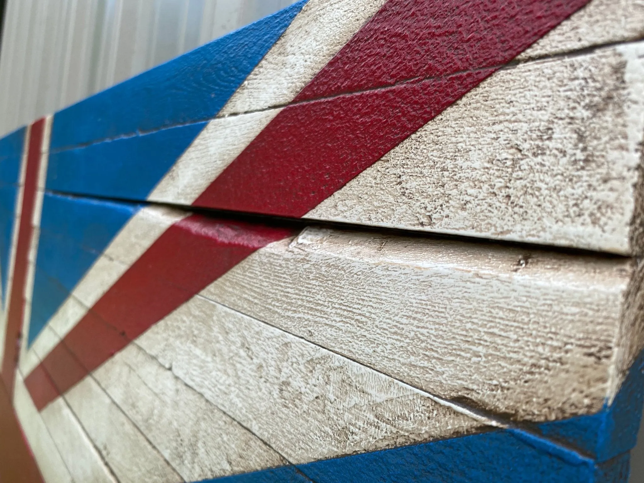 Oversized British Flag - Rustic Wood