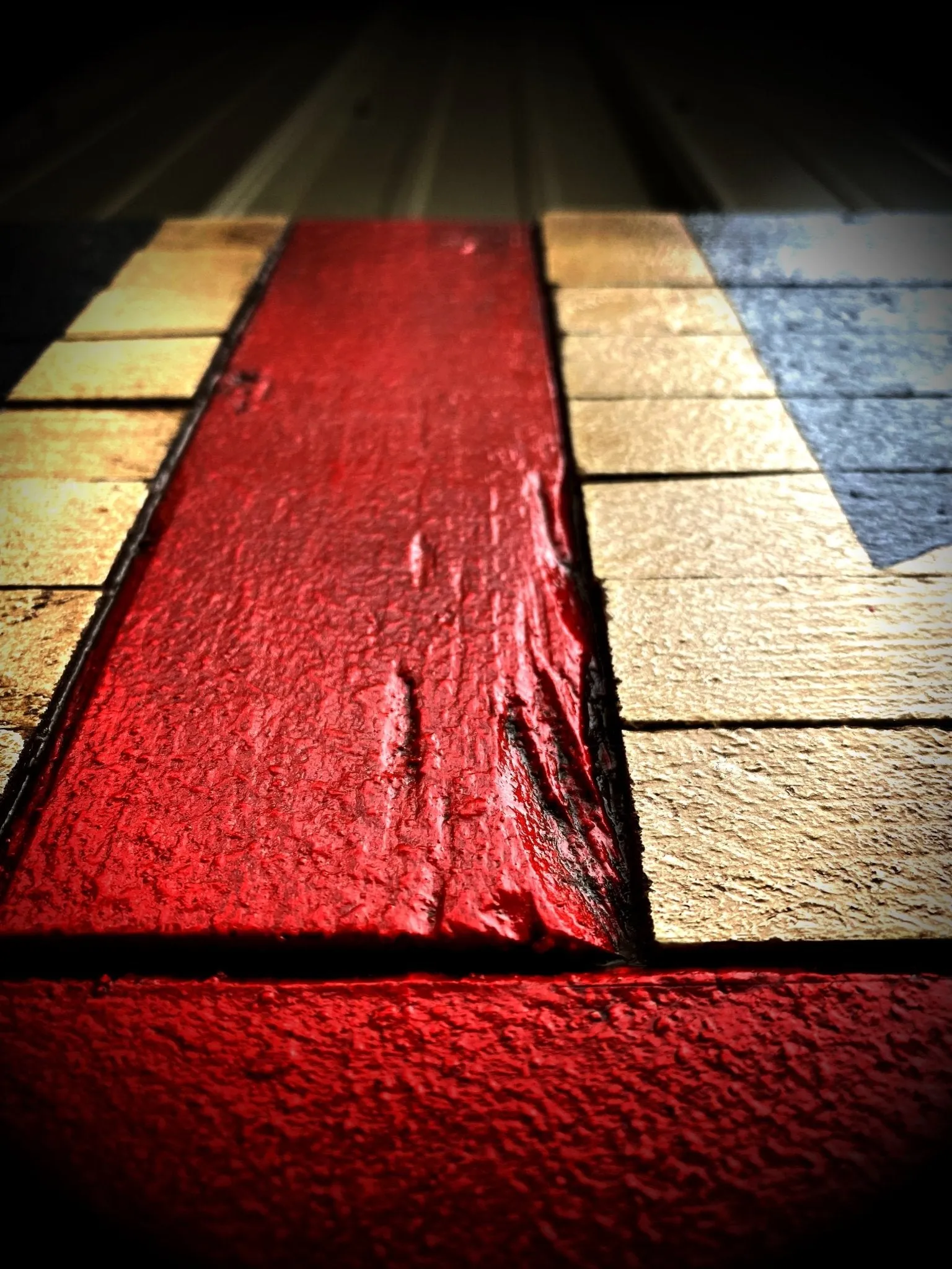 Oversized British Flag - Rustic Wood