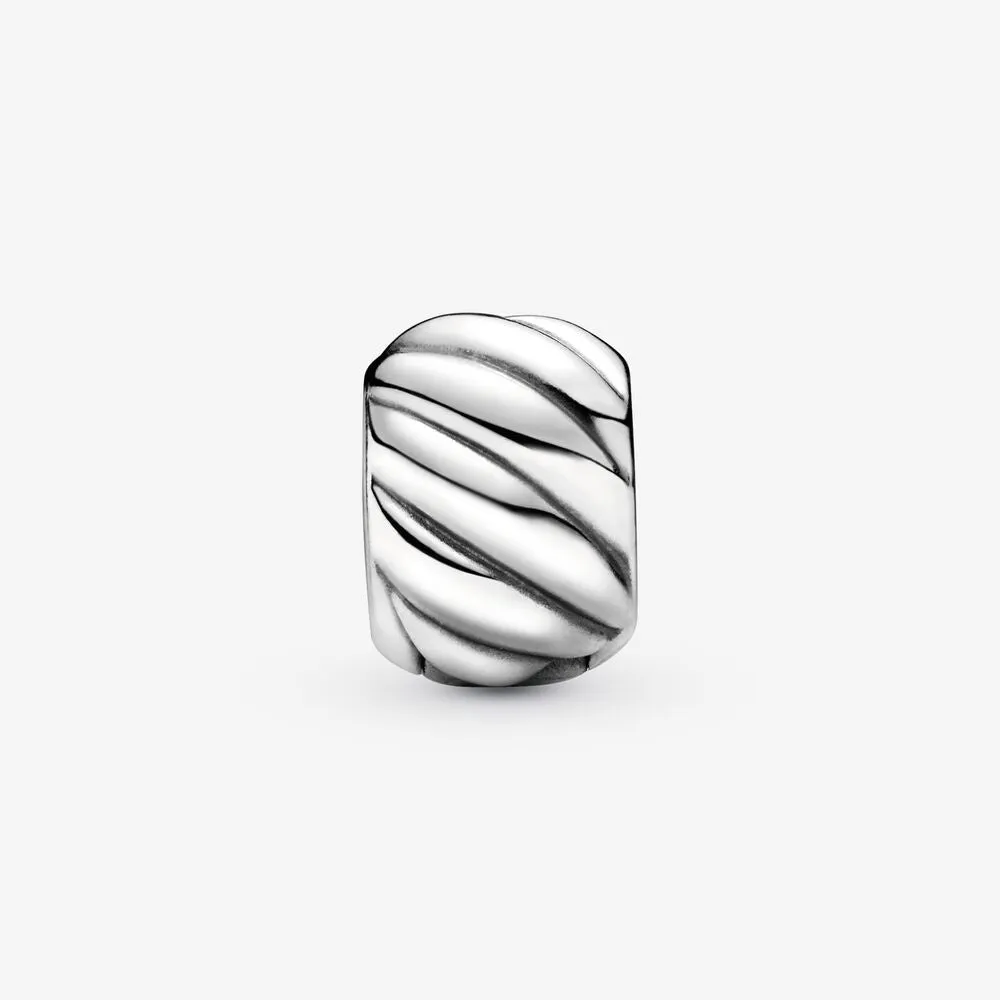 Pandora Polished Feathered Clip  Charm