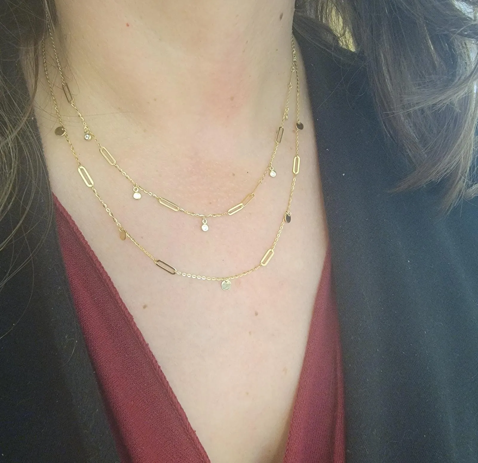 Paper Clip Dangle Necklace