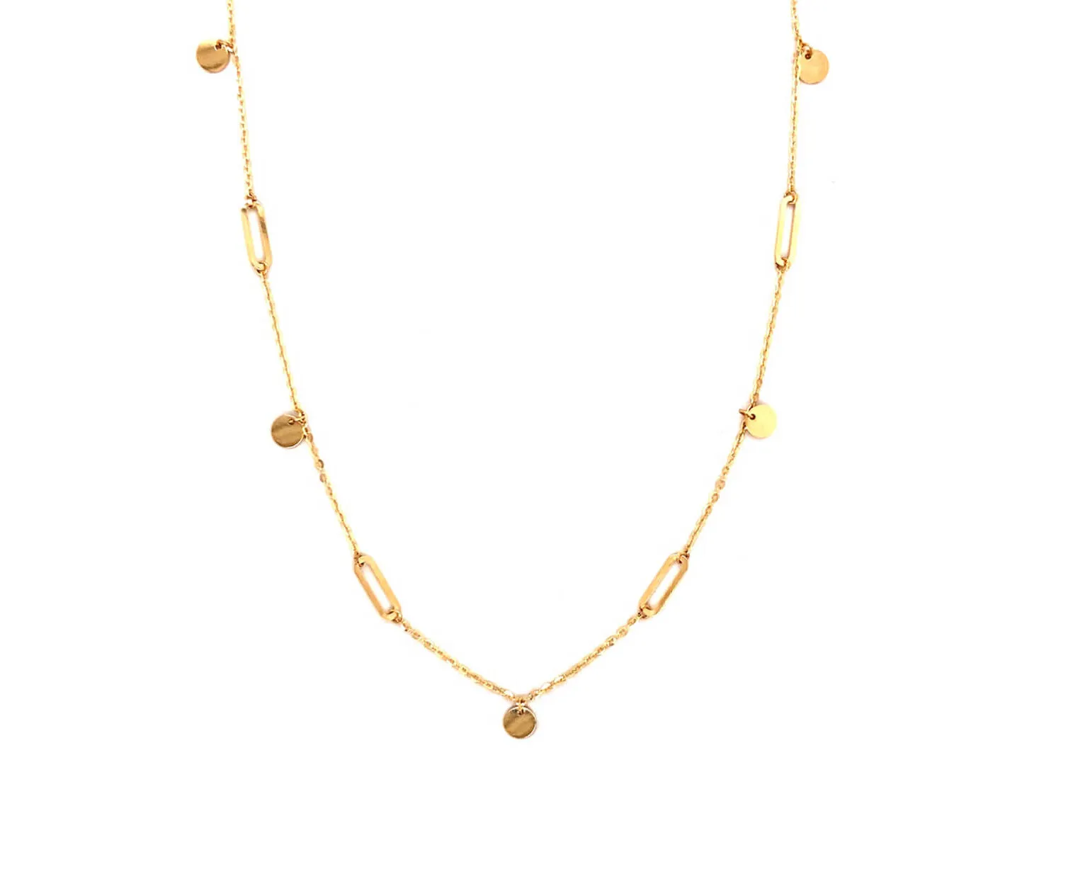 Paper Clip Dangle Necklace