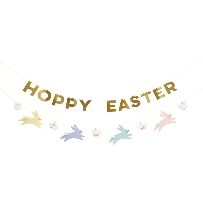 Pastel Hoppy Bunny Garland