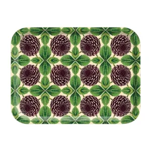 Patch NYC Purple Dahlia Rectangle Birch Wood Tray