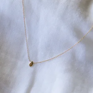 Pear Gem Necklace - Solid 14kt