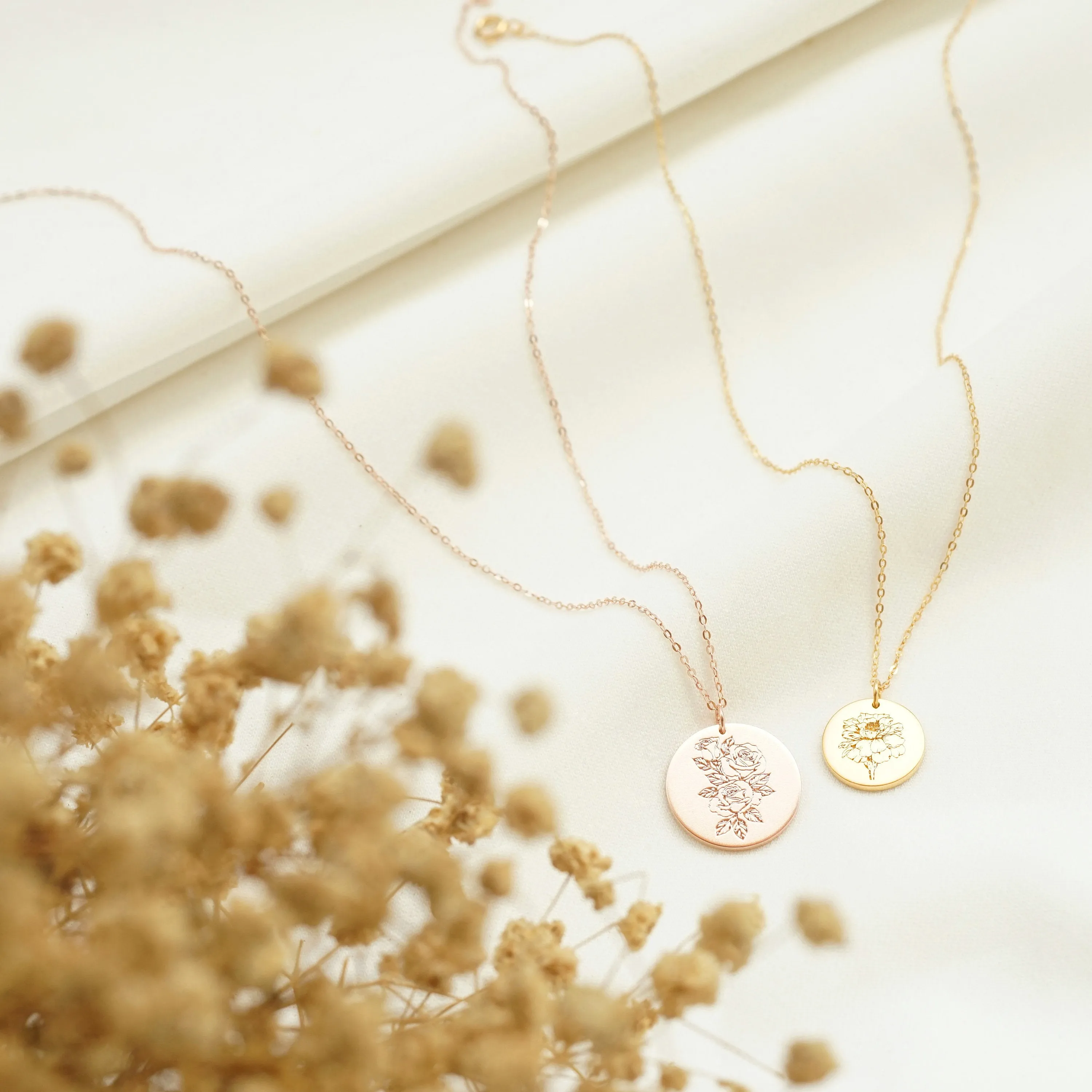 Personalized Birth Flower Necklace