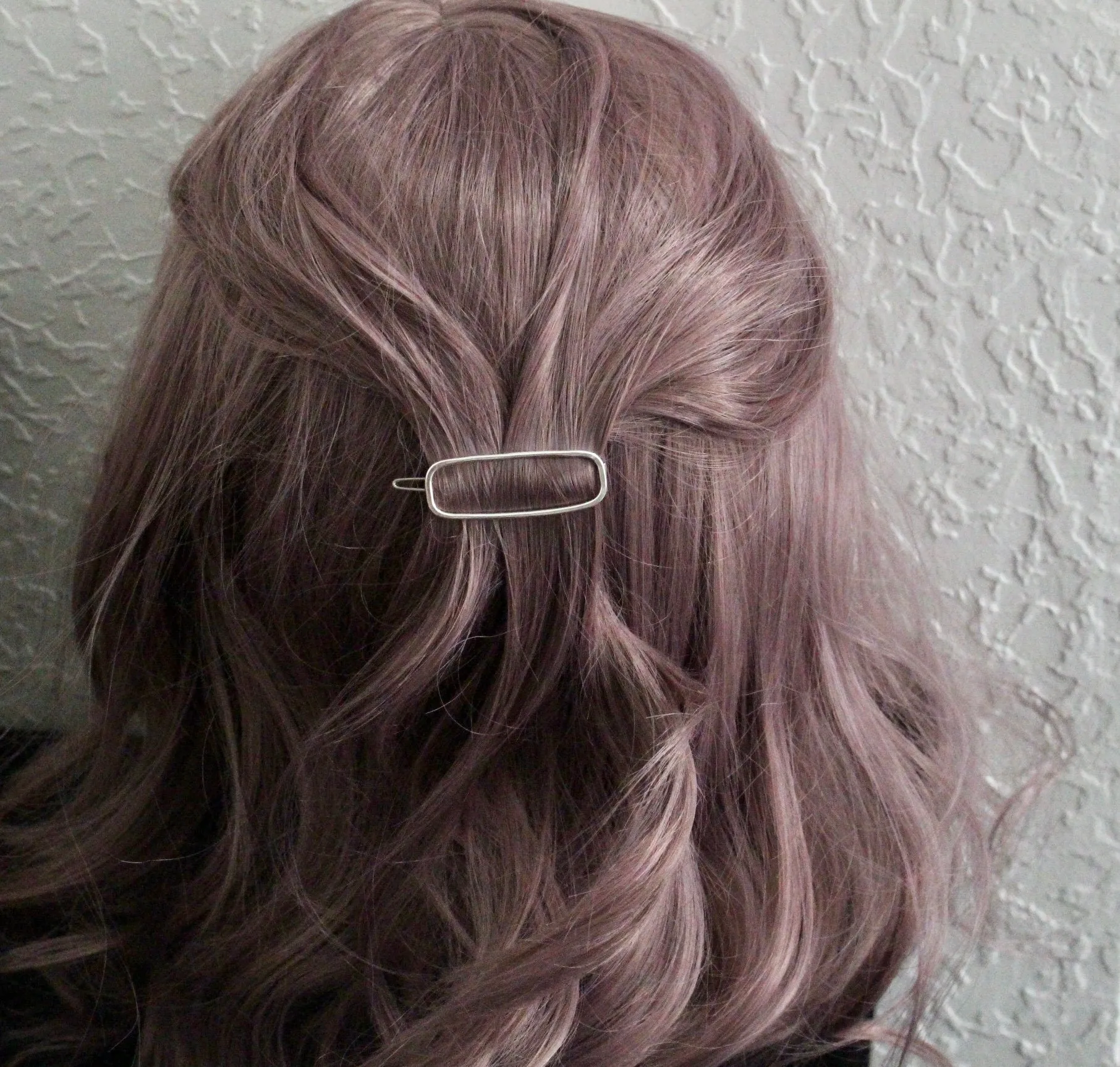 Petite rectangular barrette