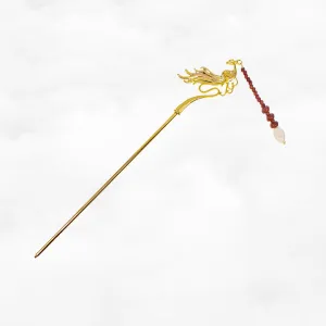 Phoenix Gemstone Tassel Hairstick