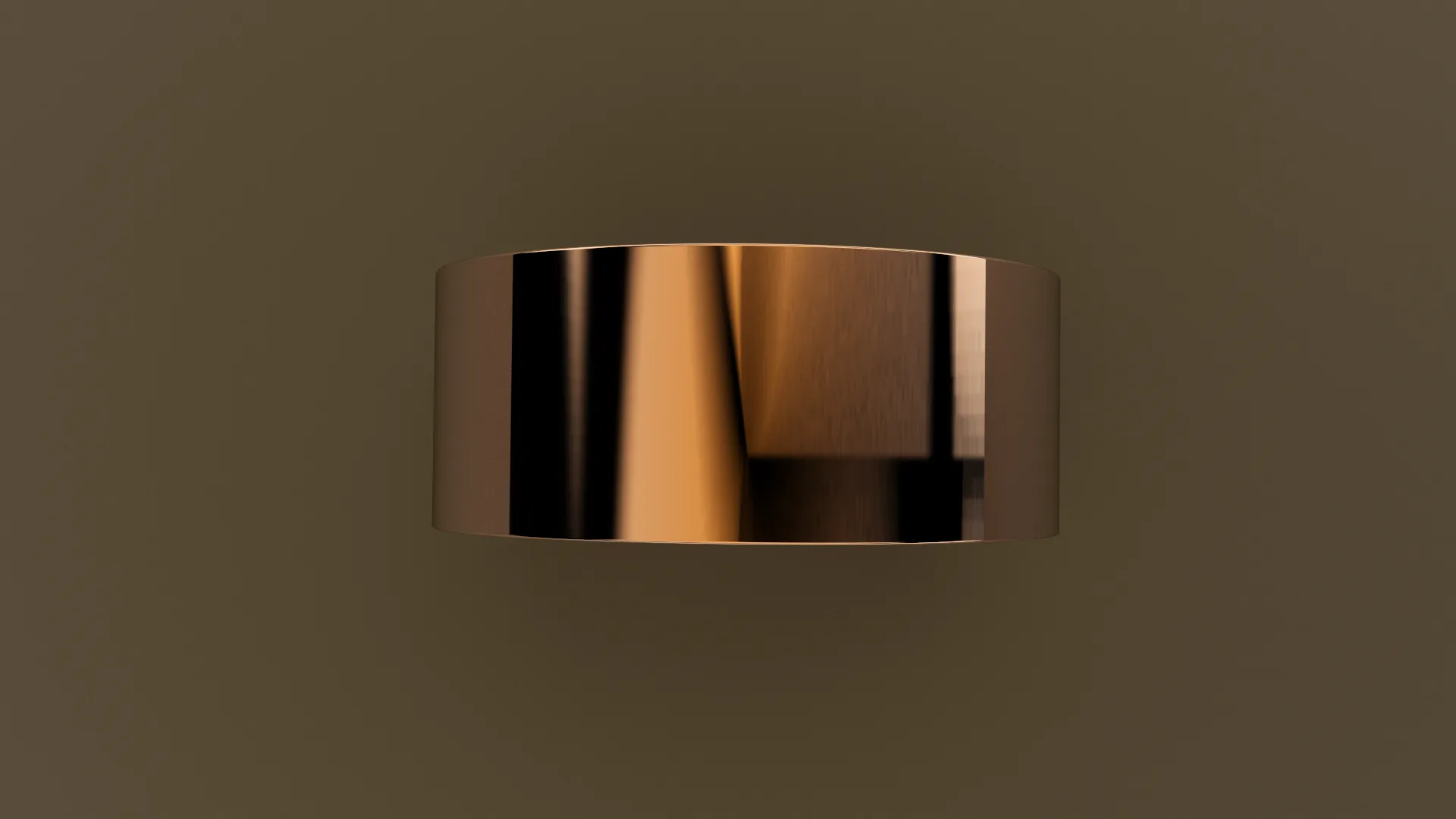 Polished Rose Gold 9mm Flat Wedding Band