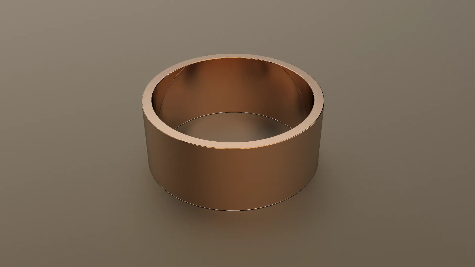 Polished Rose Gold 9mm Flat Wedding Band