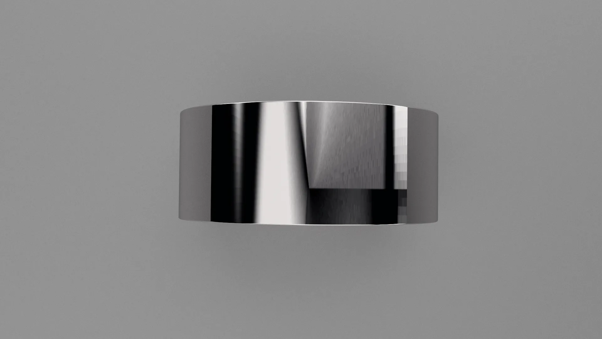 Polished Sterling Silver 9mm Flat Wedding Band