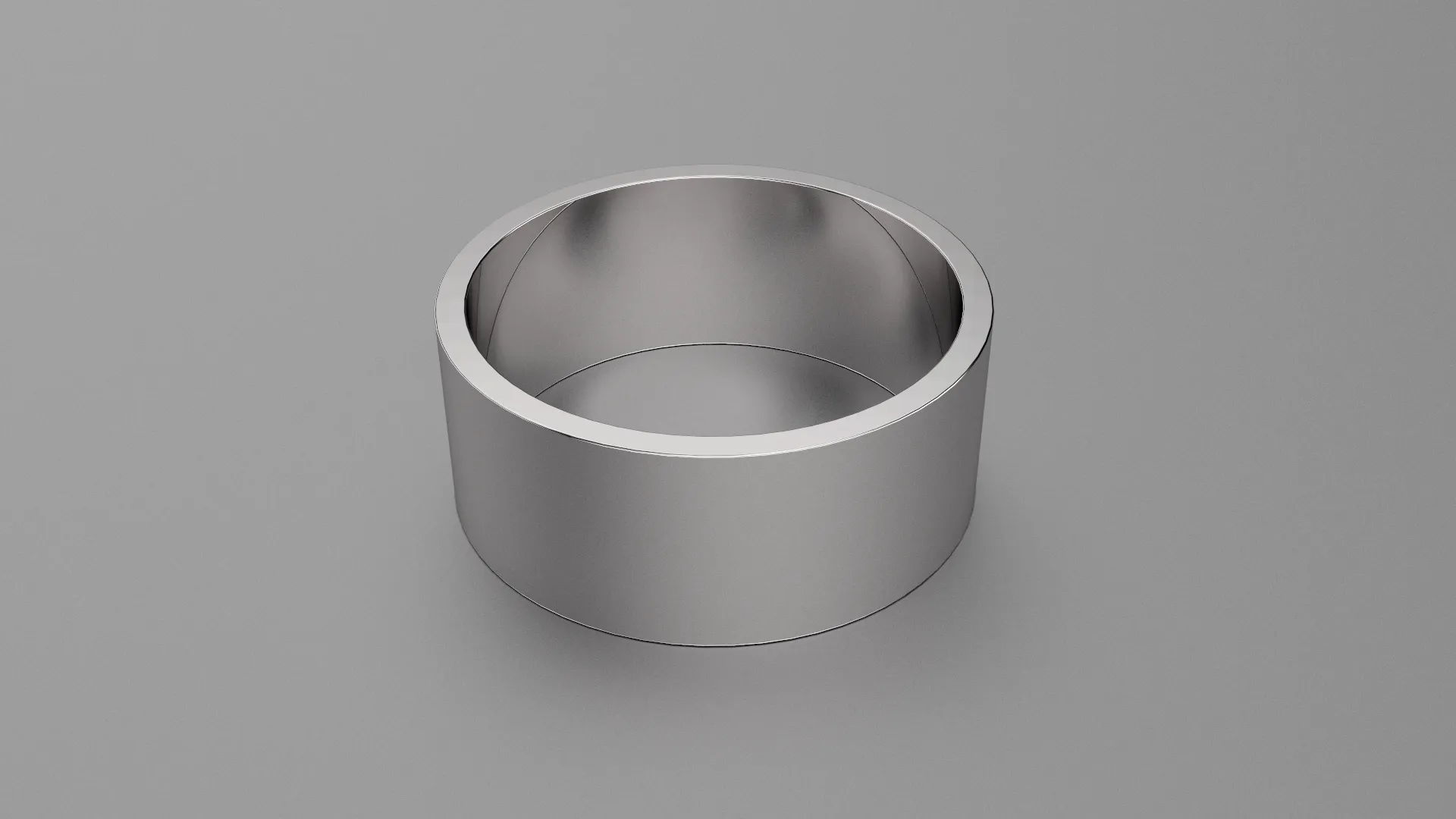 Polished Sterling Silver 9mm Flat Wedding Band