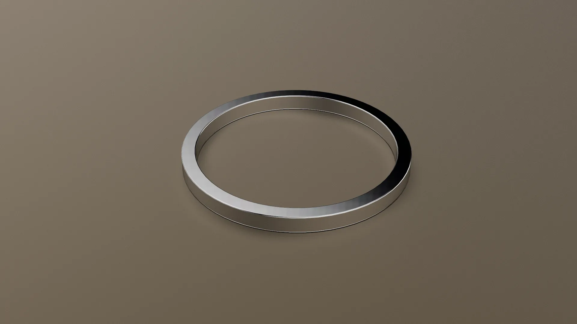Polished White Gold 1.5mm Flat Wedding Band