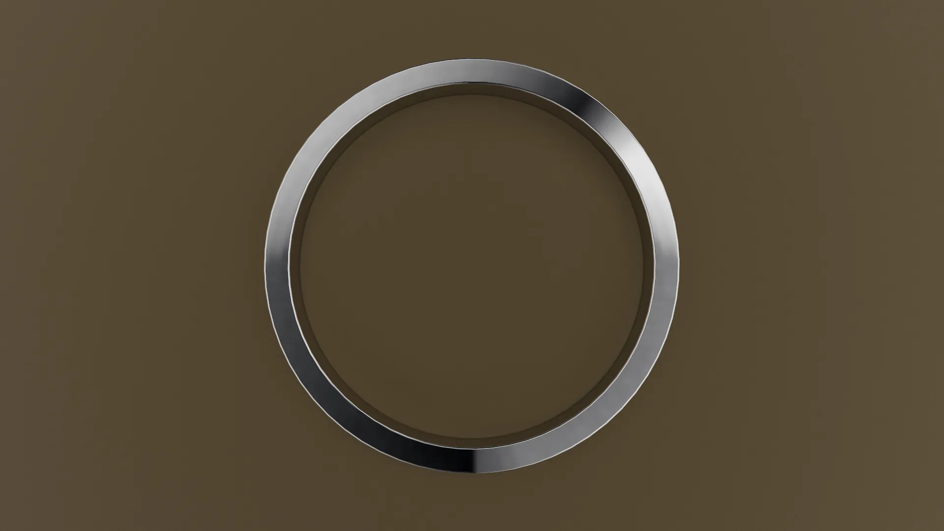 Polished White Gold 3mm Flat Wedding Band