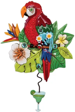 Polly Parrot Clock Art by Allen Designs