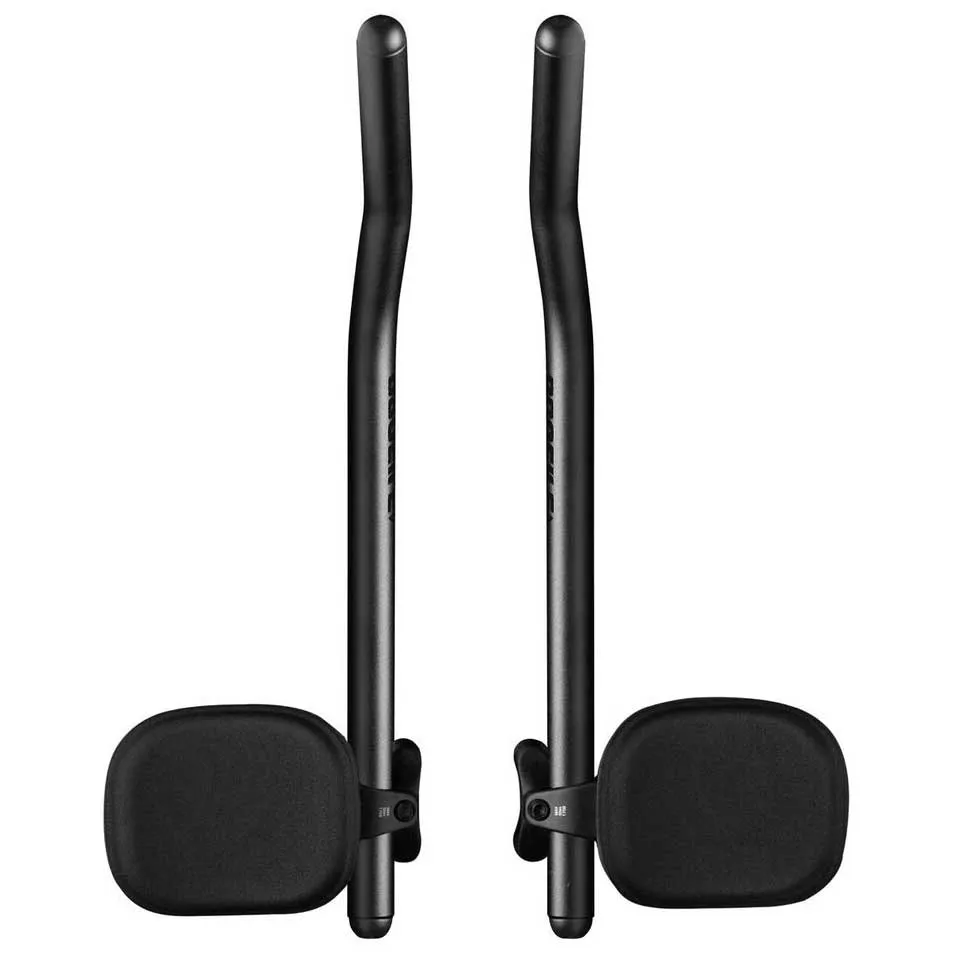 Profile Design Sonic Ergo 50a Double Ski-Bend Aluminum Aerobar: Long 400mm Extension, Sonic Bracket, Ergo Armrest, Black