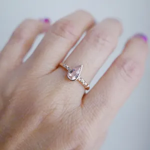 Rae Morganite Bezel Ring