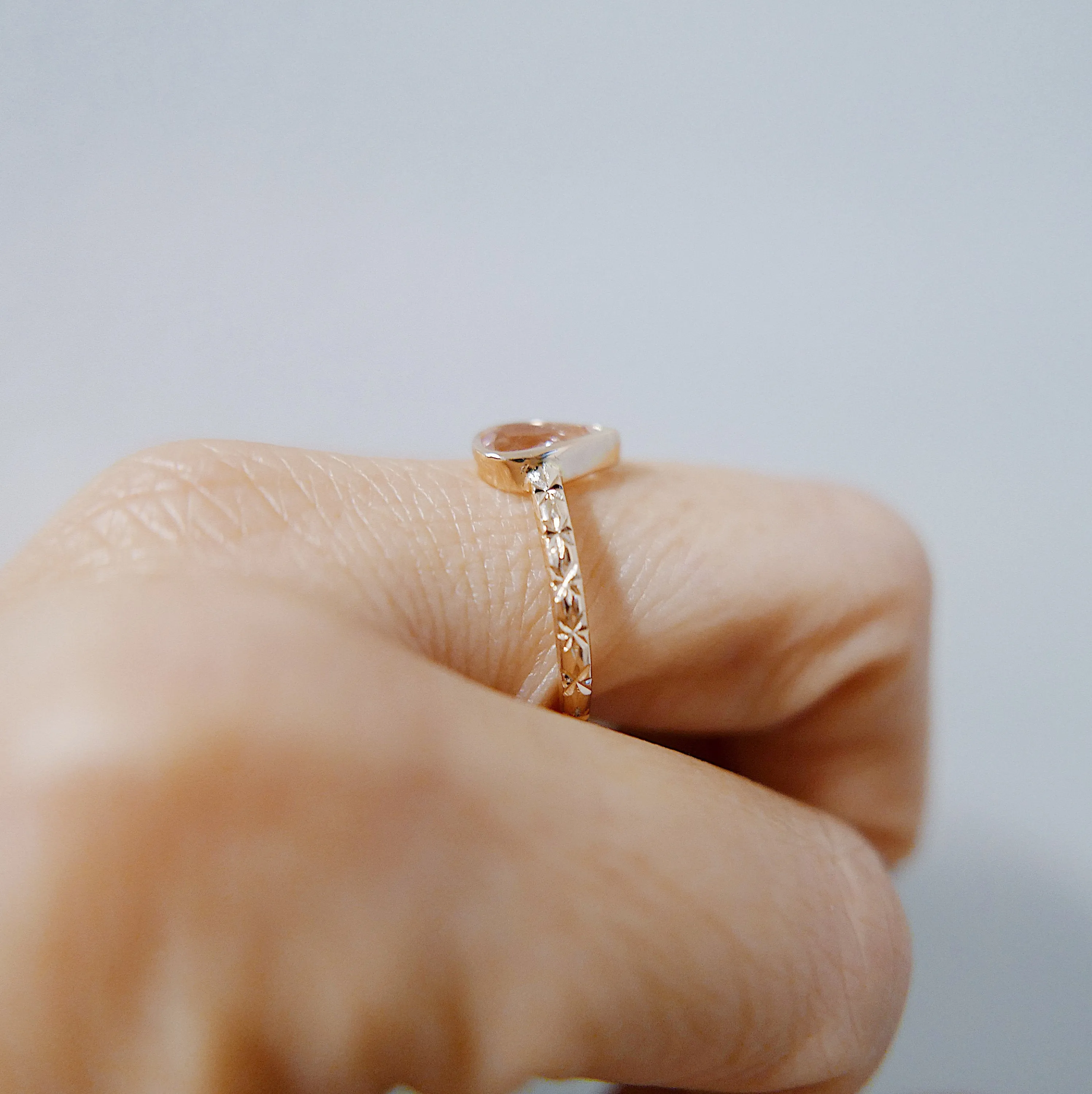 Rae Morganite Bezel Ring