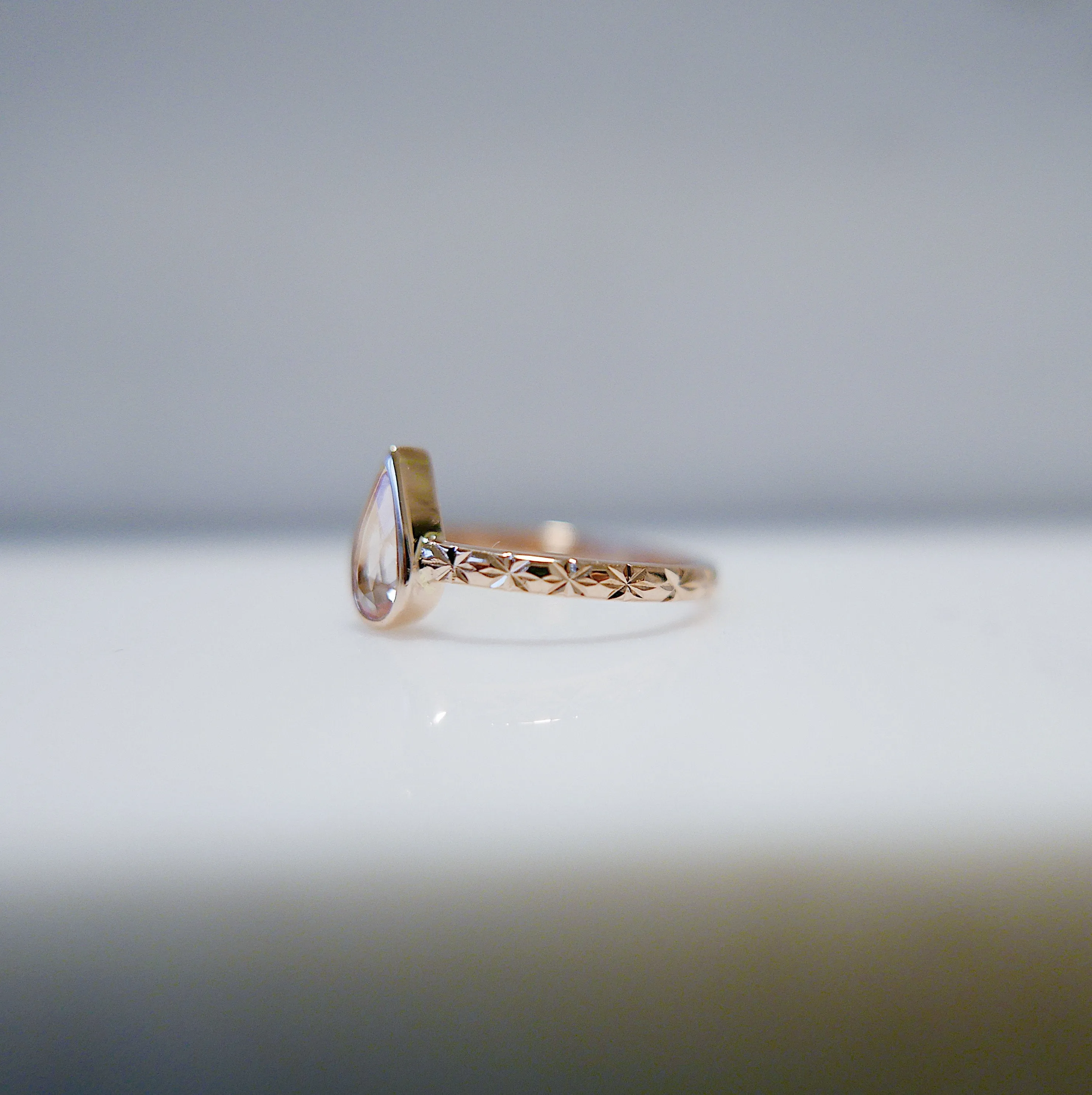 Rae Morganite Bezel Ring
