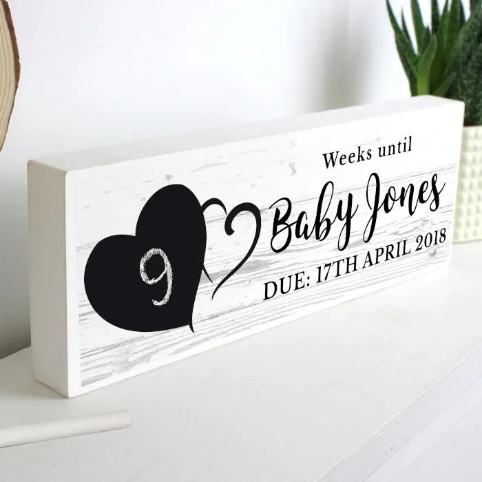 Rustic Chalk Countdown Sign