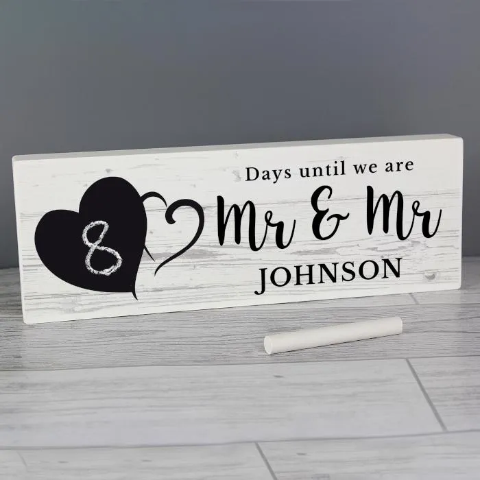 Rustic Chalk Countdown Sign