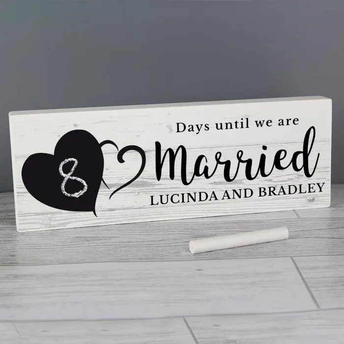 Rustic Chalk Countdown Sign