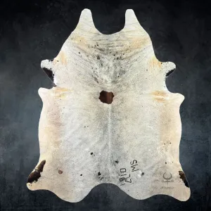 Rustic Charcoal-Tinged Cowhide Rug XL