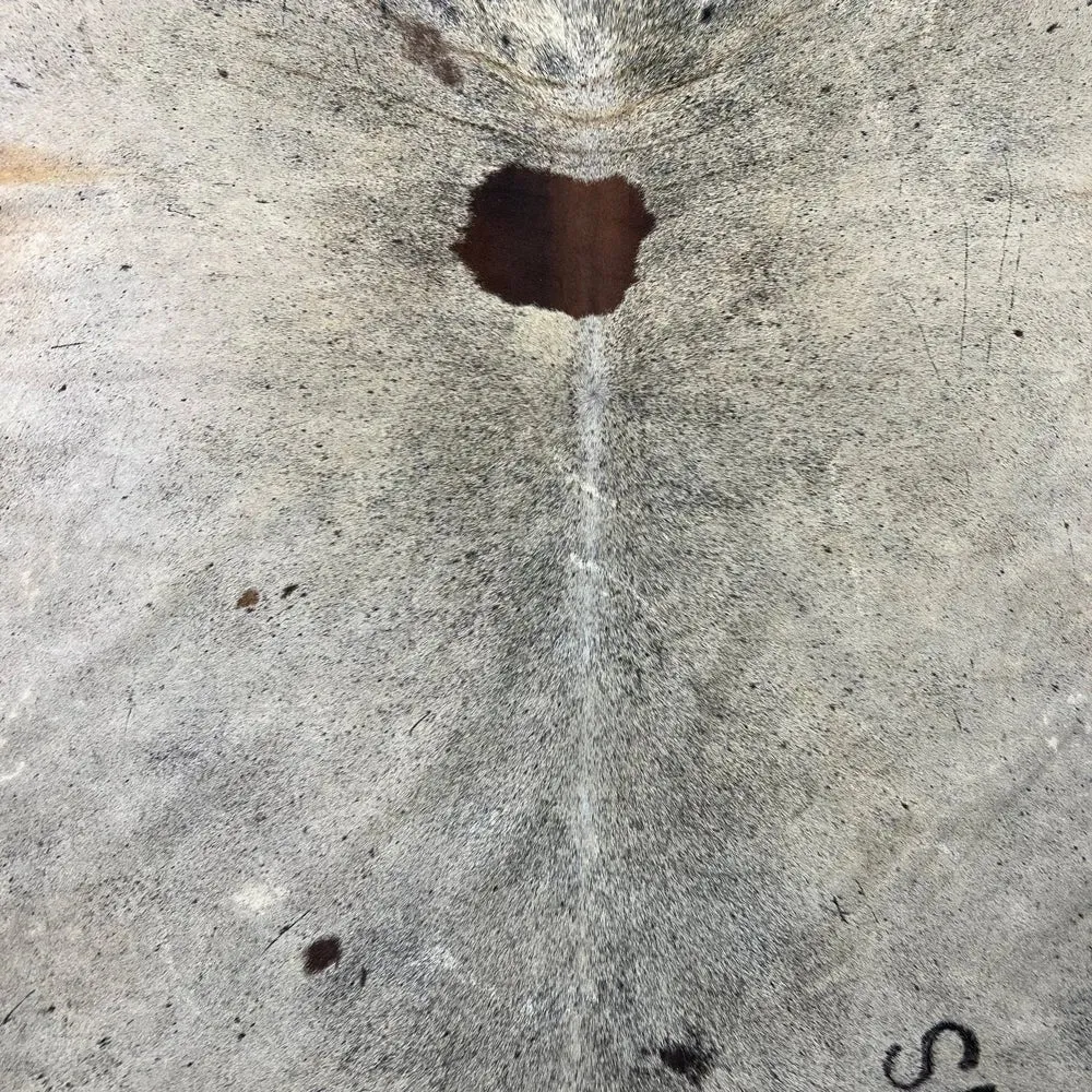 Rustic Charcoal-Tinged Cowhide Rug XL