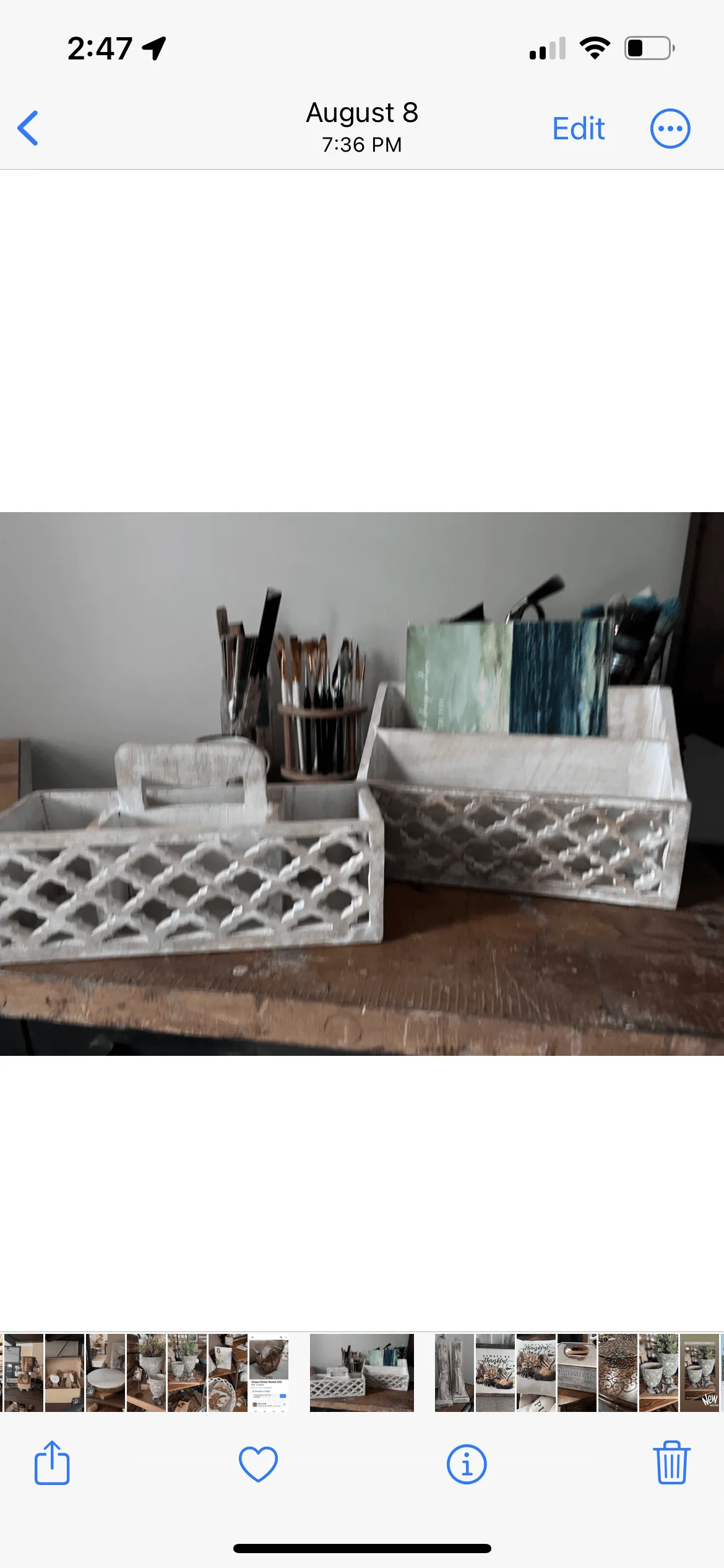 Rustic Desk Organizer