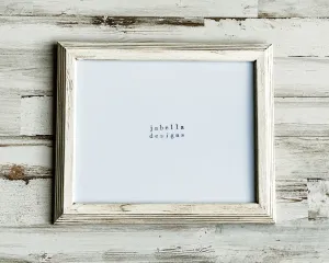 Rustic farmhouse ivory wood picture frame