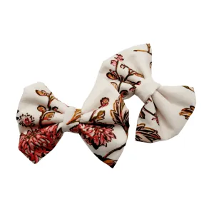 Rustic Leaves Hair Bow Clips