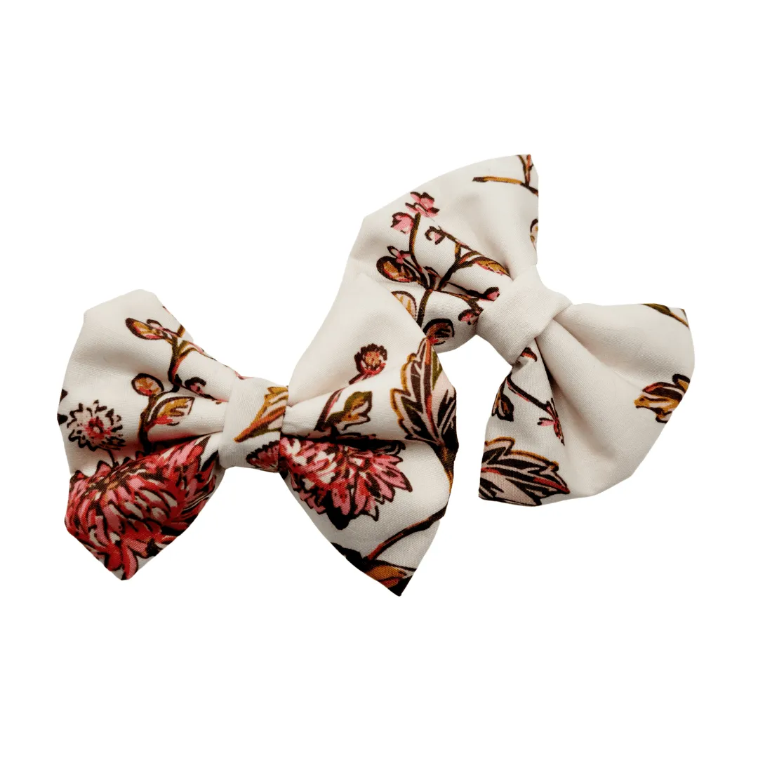 Rustic Leaves Hair Bow Clips