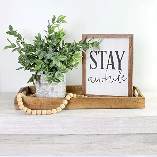 Rustic Wood Serving Trays (Set of 2)