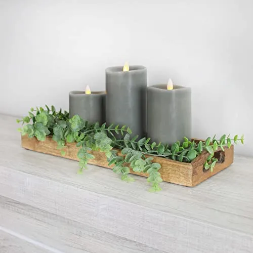 Rustic Wood Serving Trays (Set of 2)