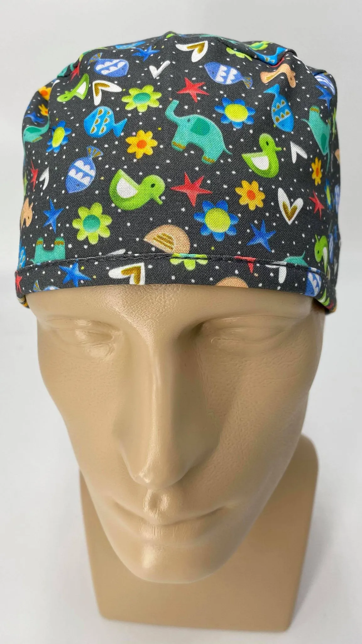 Scrub Cap Medical Surgeon Head Cover Surgical Hat Nurse Nursing Operating Room, Animal Cracker Animals