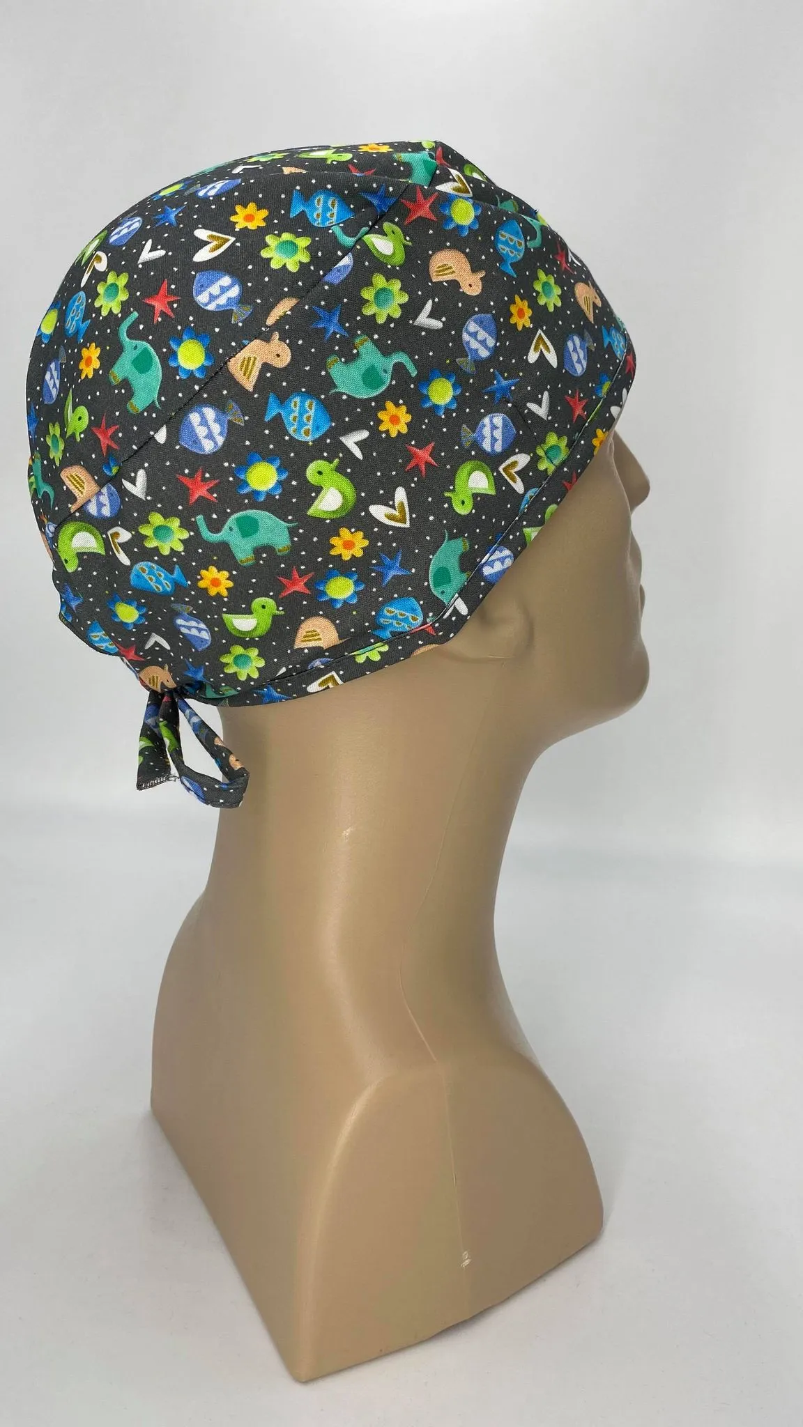 Scrub Cap Medical Surgeon Head Cover Surgical Hat Nurse Nursing Operating Room, Animal Cracker Animals