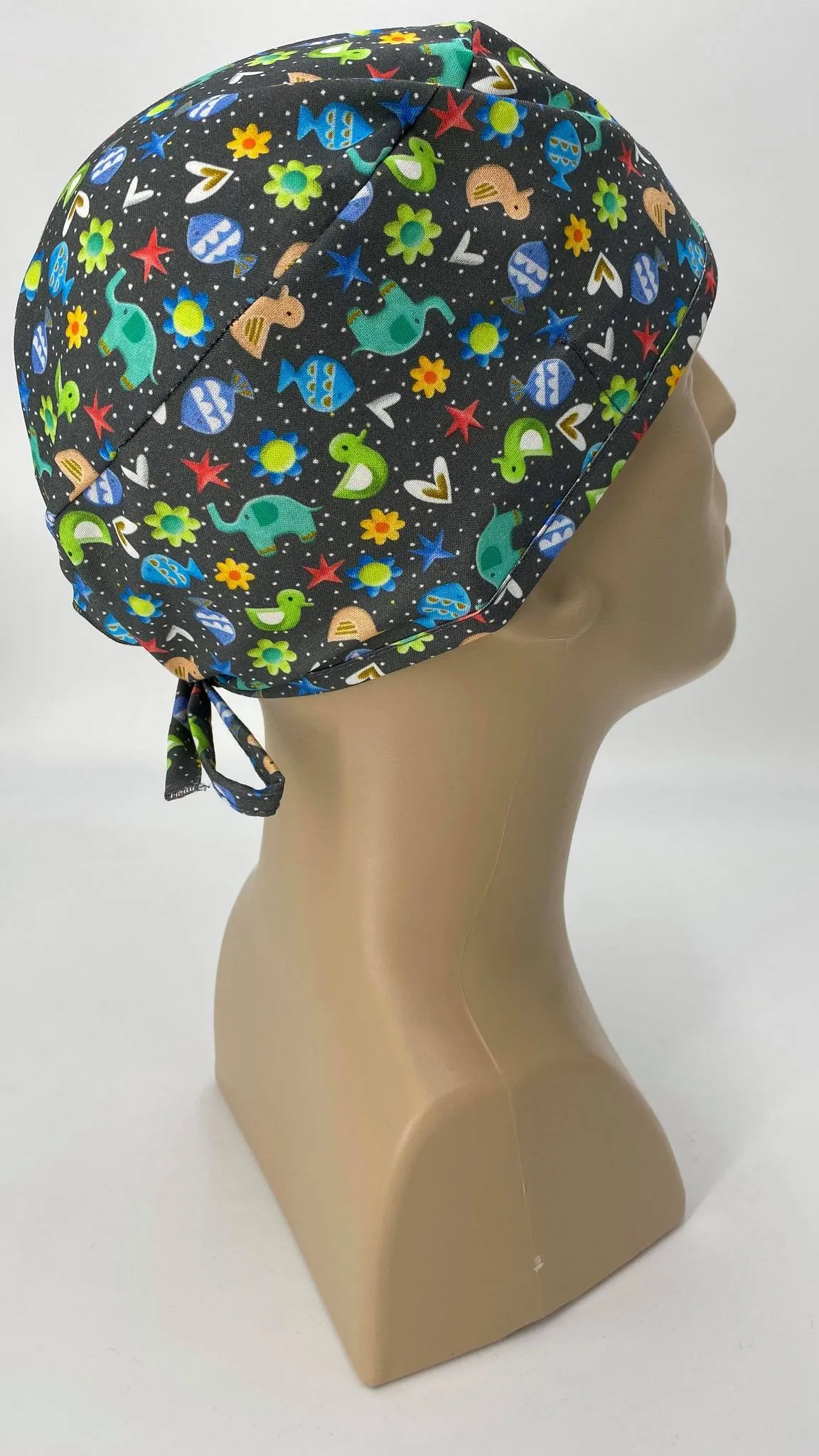 Scrub Cap Medical Surgeon Head Cover Surgical Hat Nurse Nursing Operating Room, Animal Cracker Animals