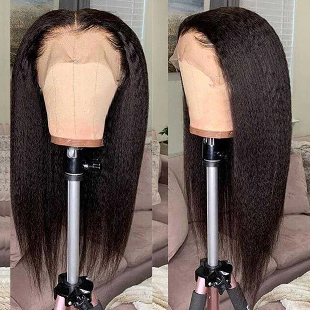 Sdamey Kinky Straight 13x4/13x6 Transparent Lace Wigs Brazilian Lace Front Wigs