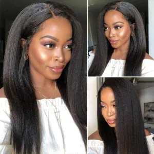 Sdamey Kinky Straight 13x4/13x6 Transparent Lace Wigs Brazilian Lace Front Wigs