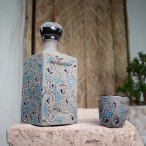 Serving Set Stoneware Decanter and Shooter | Noir Edition