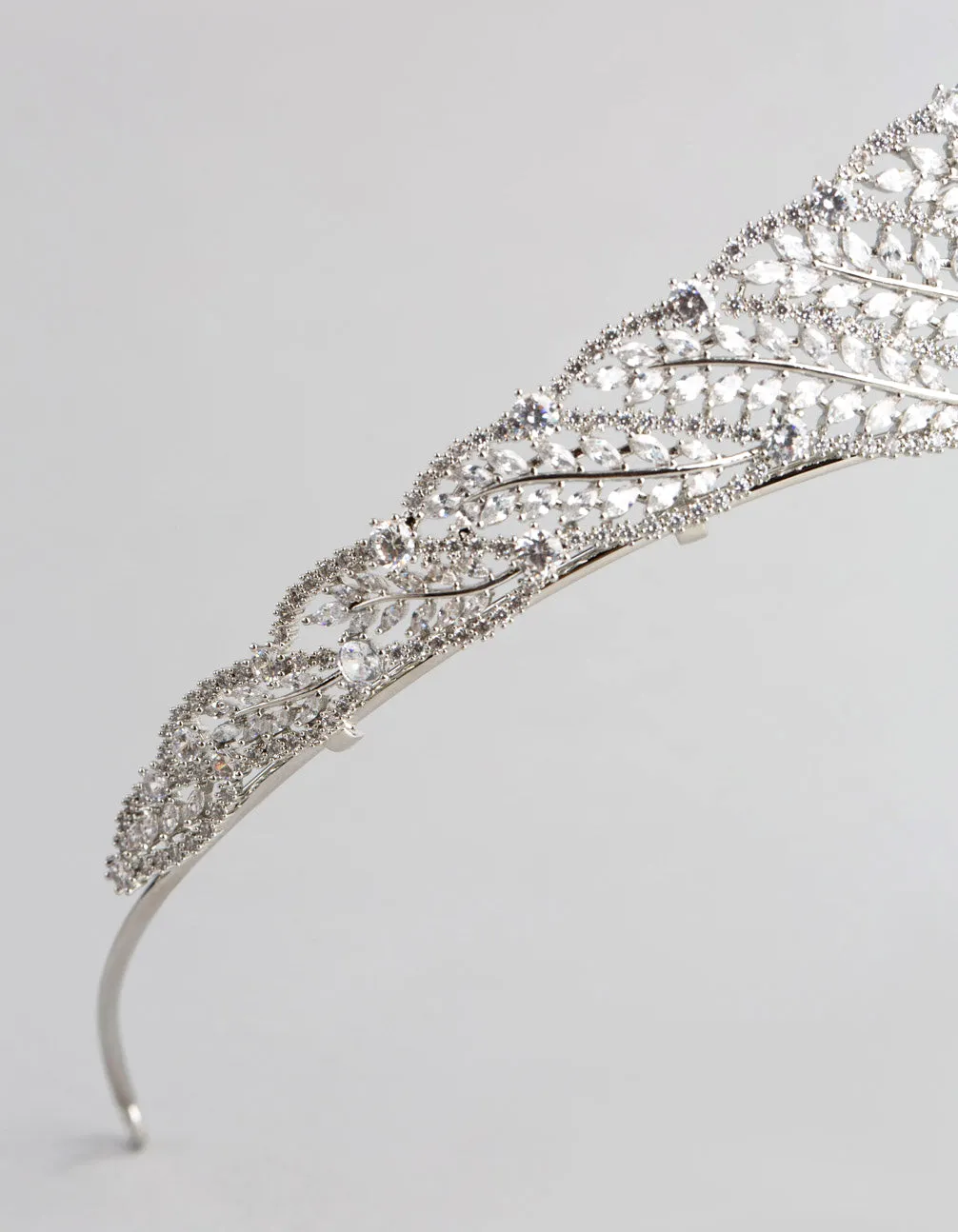 Silver Cubic Zirconia Royal Tiara