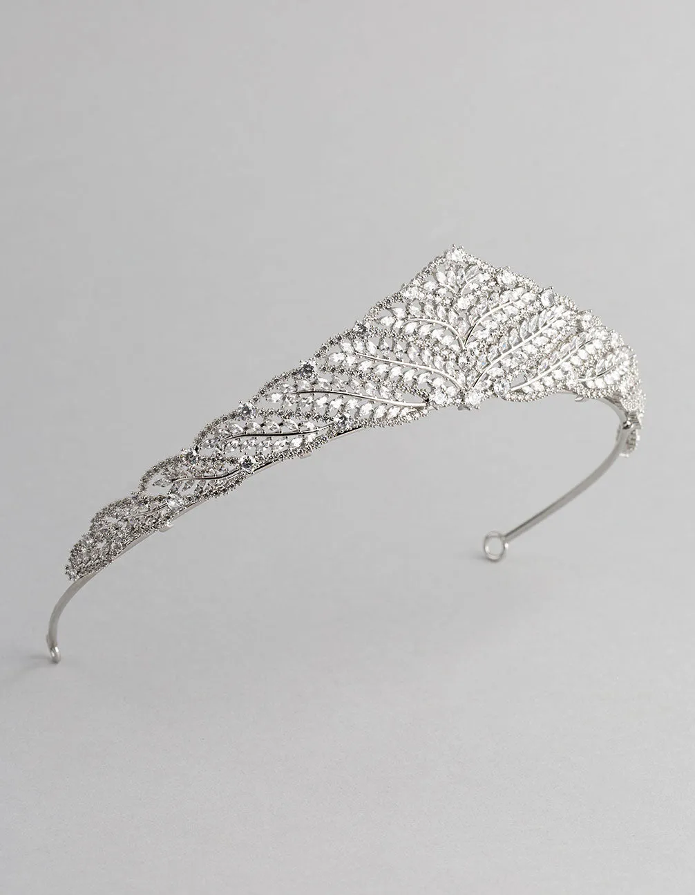 Silver Cubic Zirconia Royal Tiara