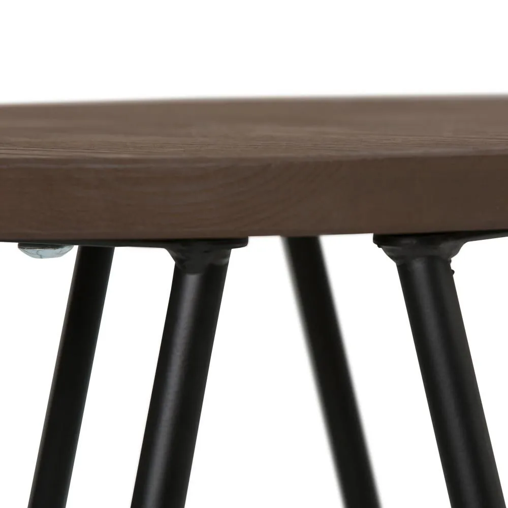 Simeon 26 inch Metal Counter Height Stool with Wood Seat (Set of 2)