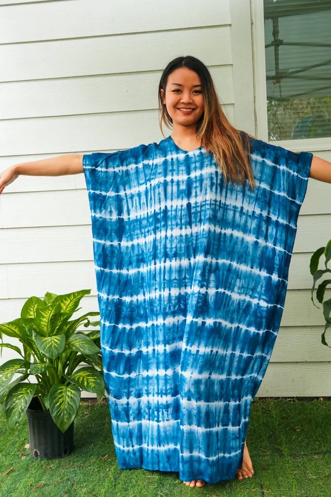 Sky Ripple Tie Dye Kaftan