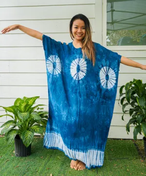 Sky Ripple Tie Dye Kaftan