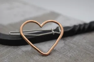 Small Copper heart  Barrette
