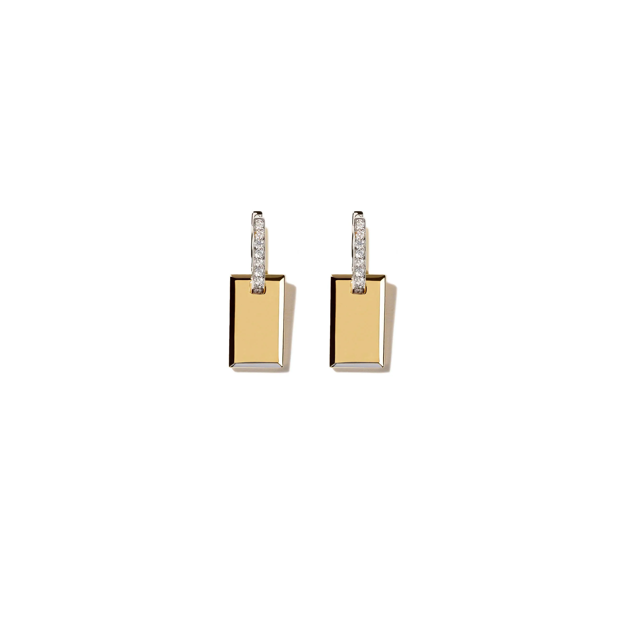 Small Diamond Tag  Single Earring
