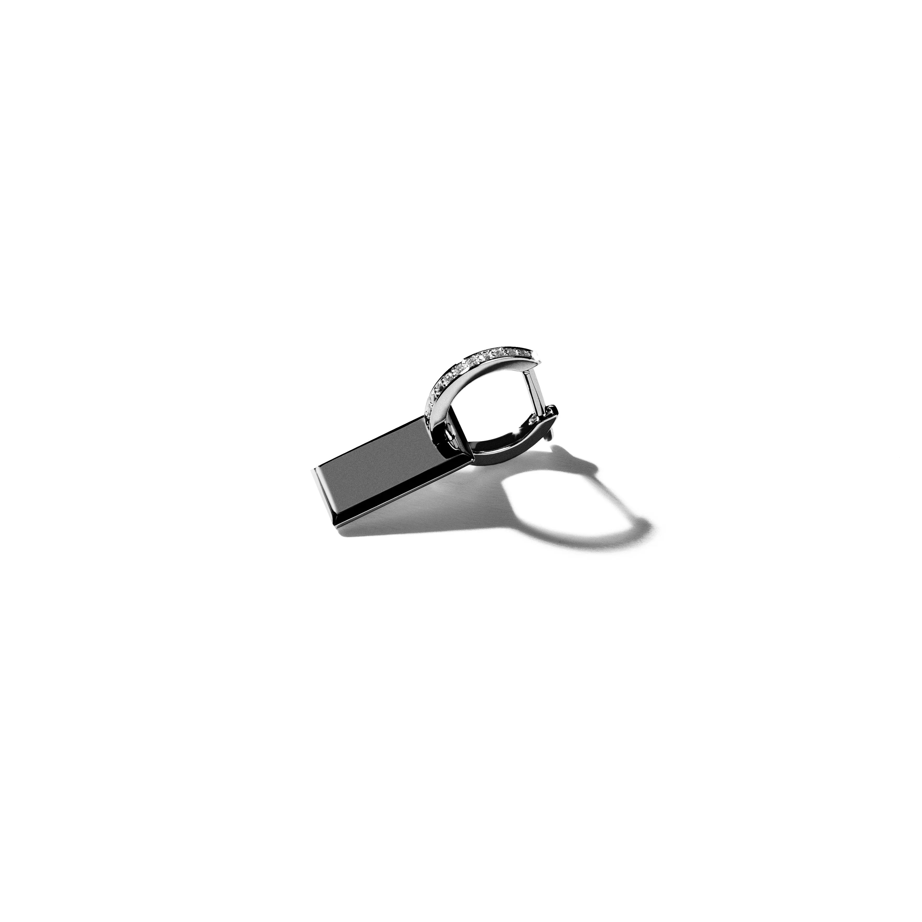 Small Diamond Tag  Single Earring