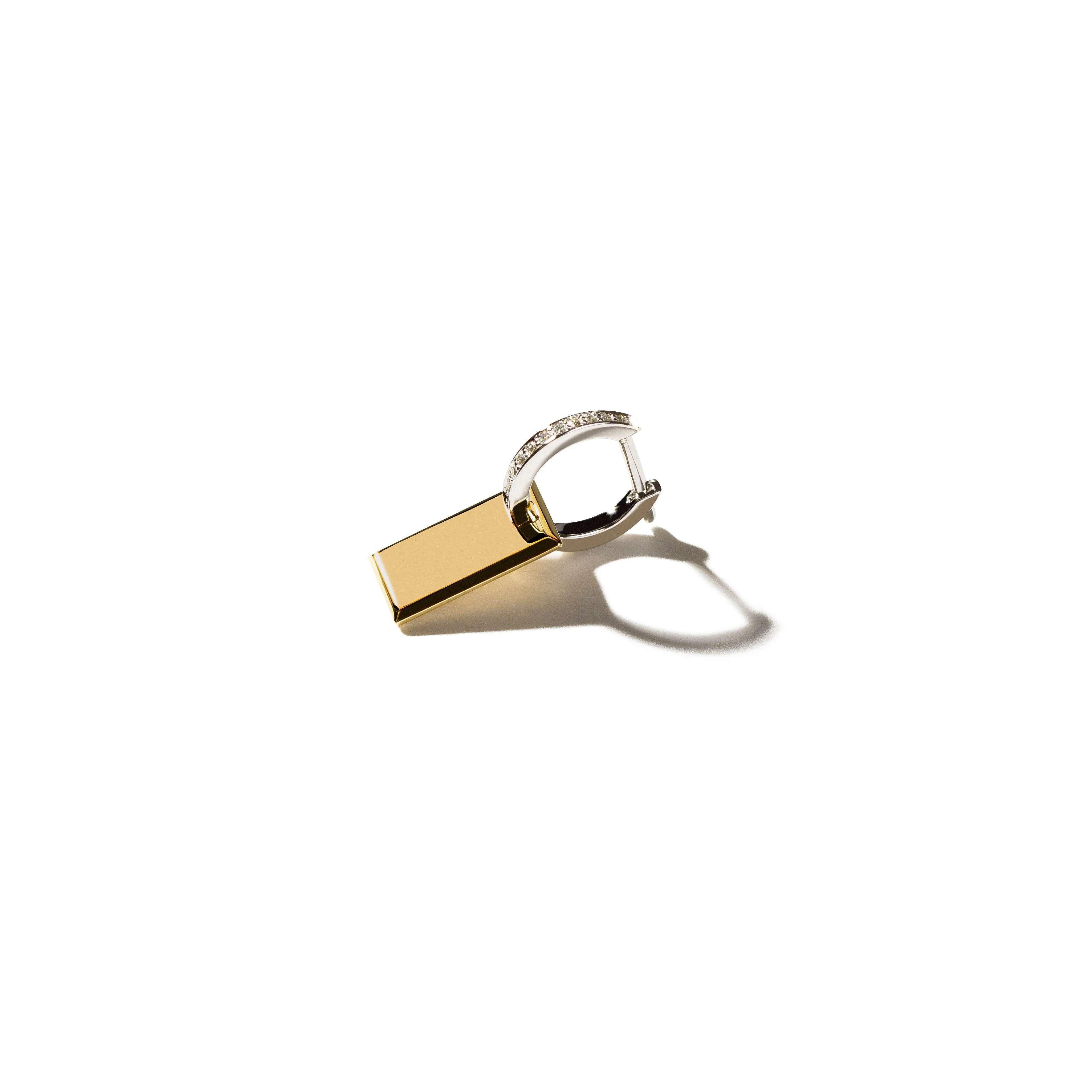 Small Diamond Tag  Single Earring